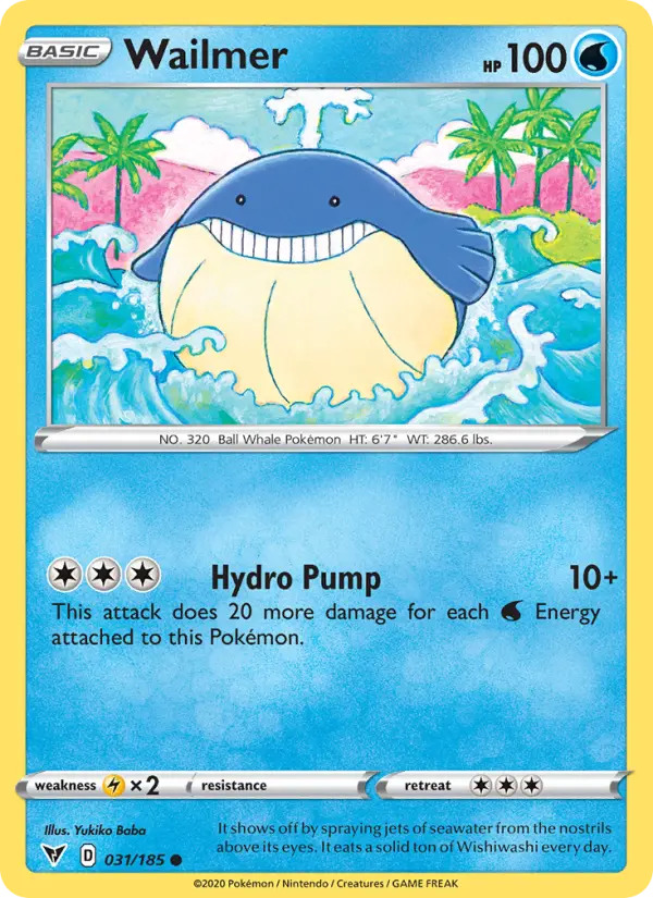 Wailmer, Pokémon card