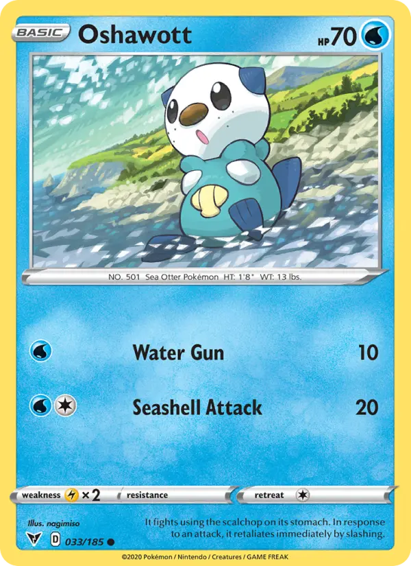 Oshawott, Pokémon card