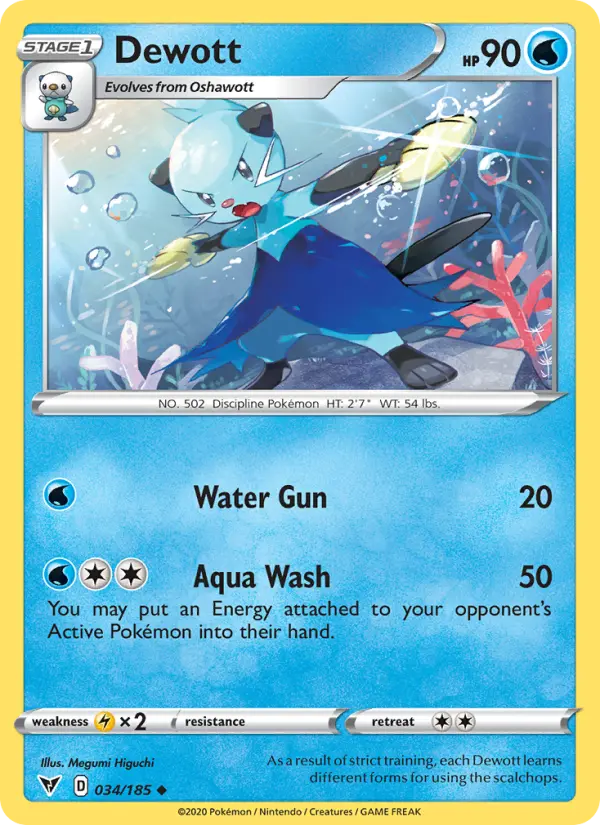 Dewott, Pokémon card