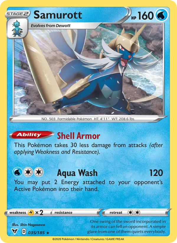 Samurott, Pokémon card