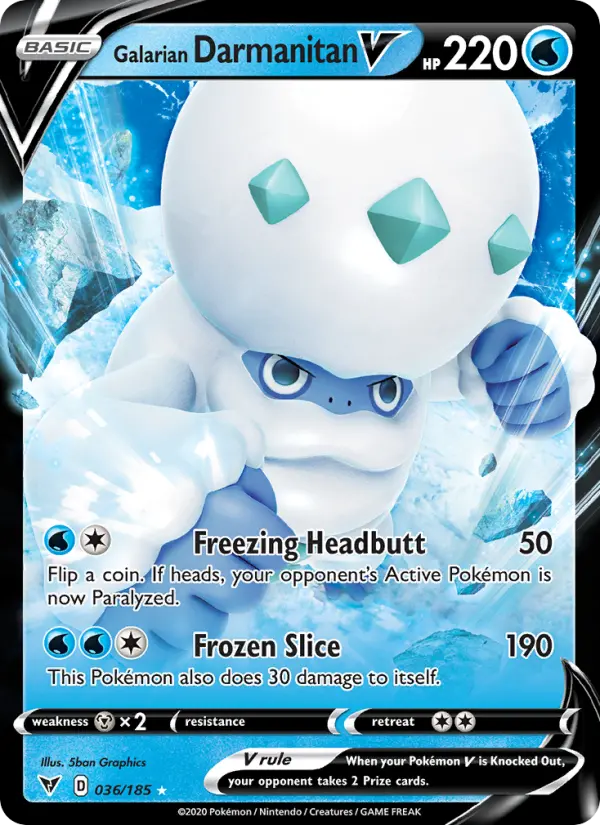 Galarian Darmanitan V, Pokémon card