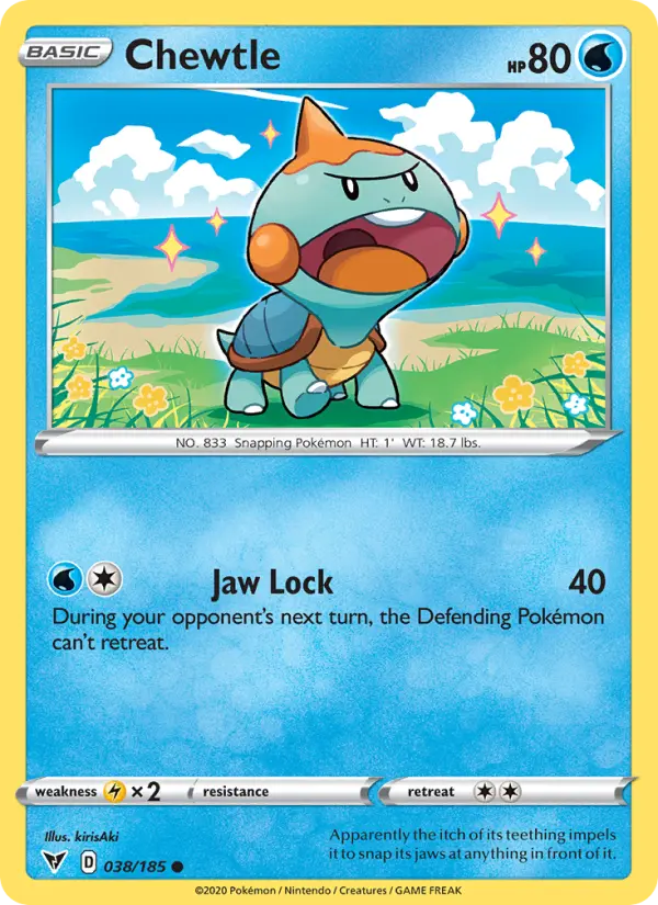 Chewtle, Pokémon card