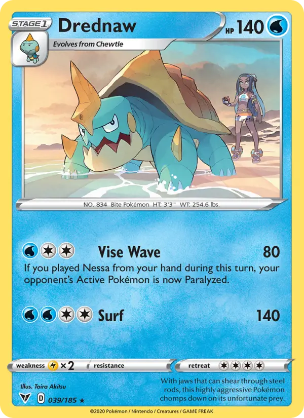 Drednaw, Pokémon card