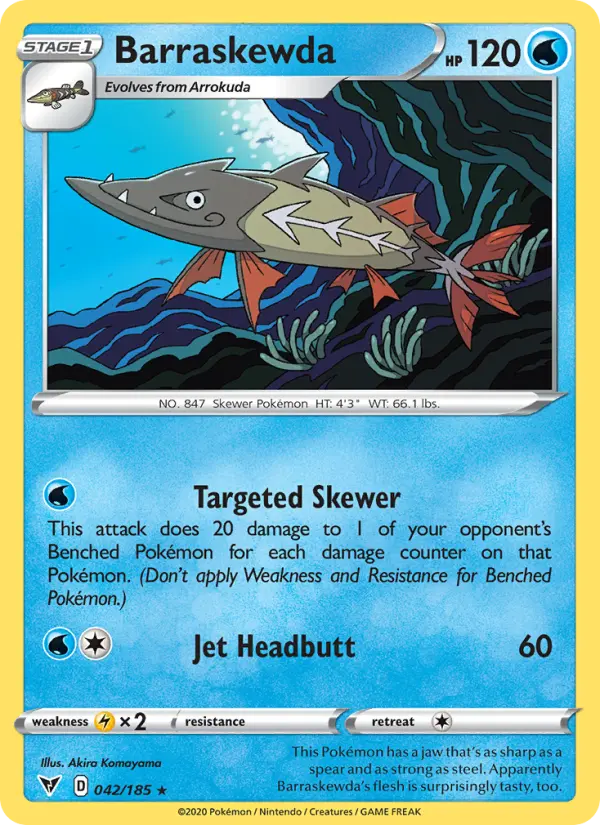Barraskewda, Pokémon card