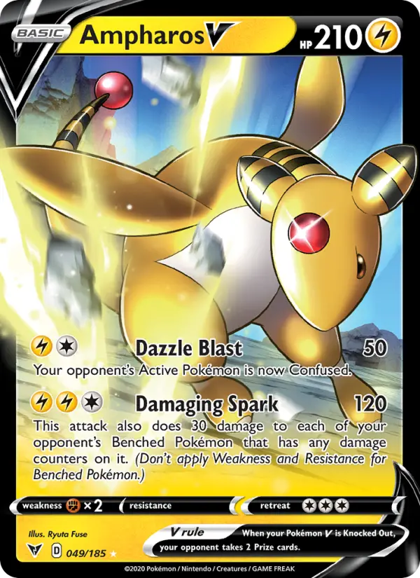 Ampharos V, Pokémon card