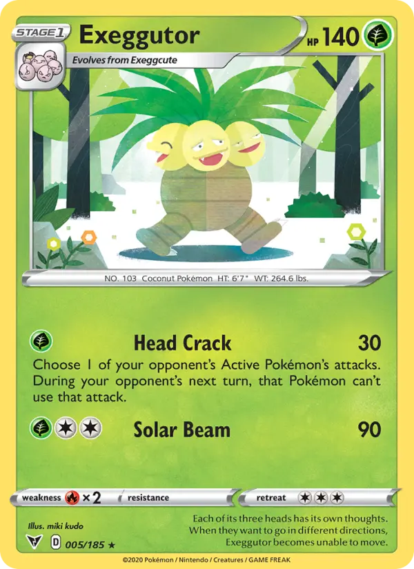 Exeggutor, Pokémon card