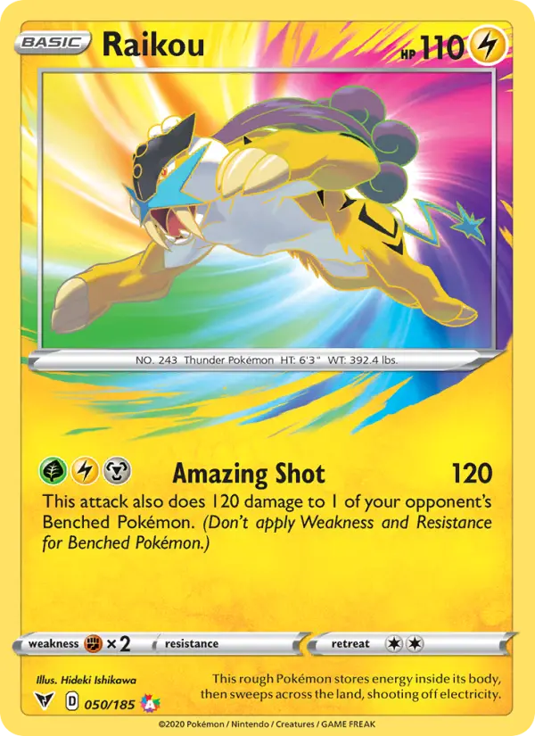 Raikou, Pokémon card