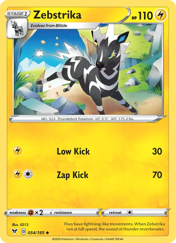 Zebstrika, Pokémon card