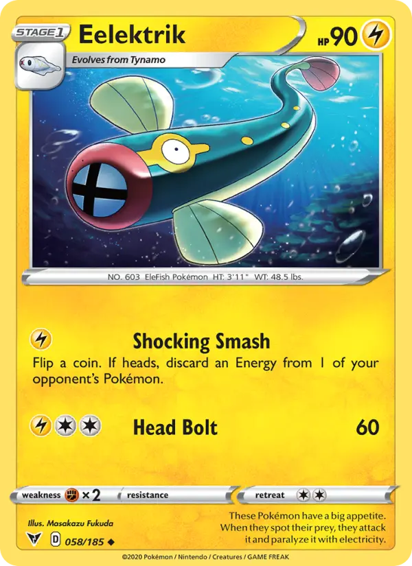 Eelektrik, Pokémon card