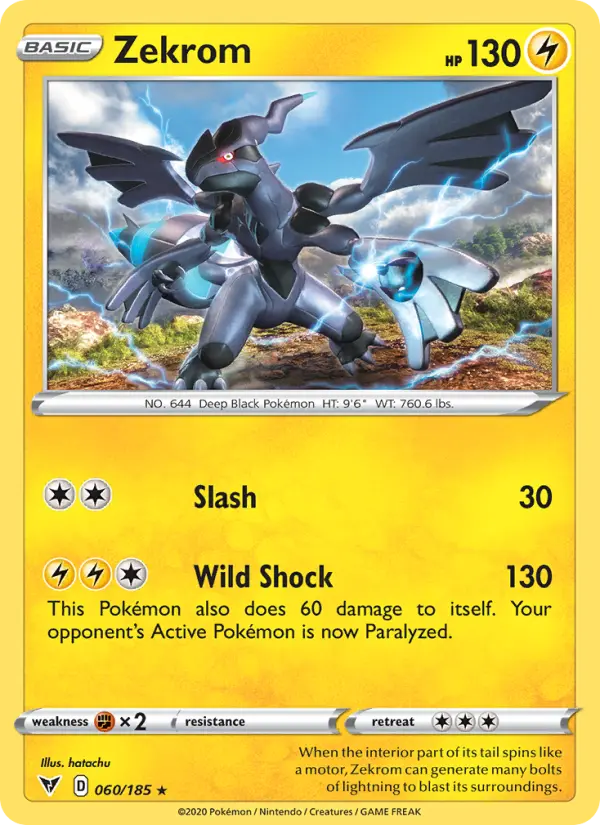 Zekrom, Pokémon card