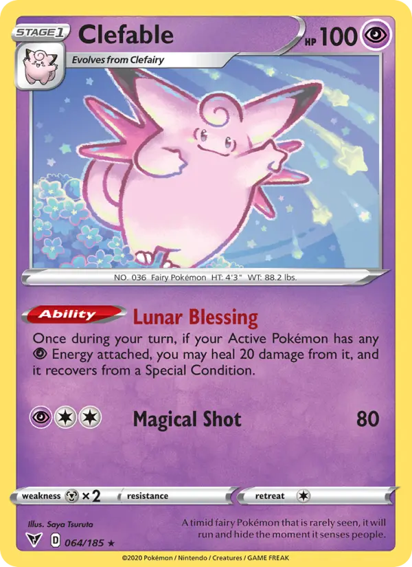 Clefable, Pokémon card