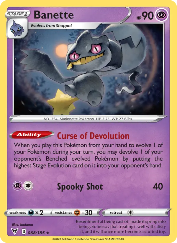 Banette, Pokémon card