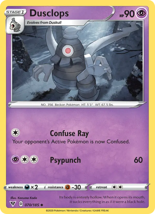 Dusclops, Pokémon card