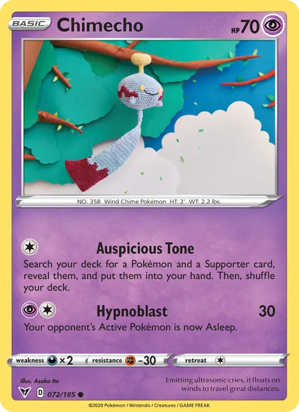 Chimecho, Pokémon card