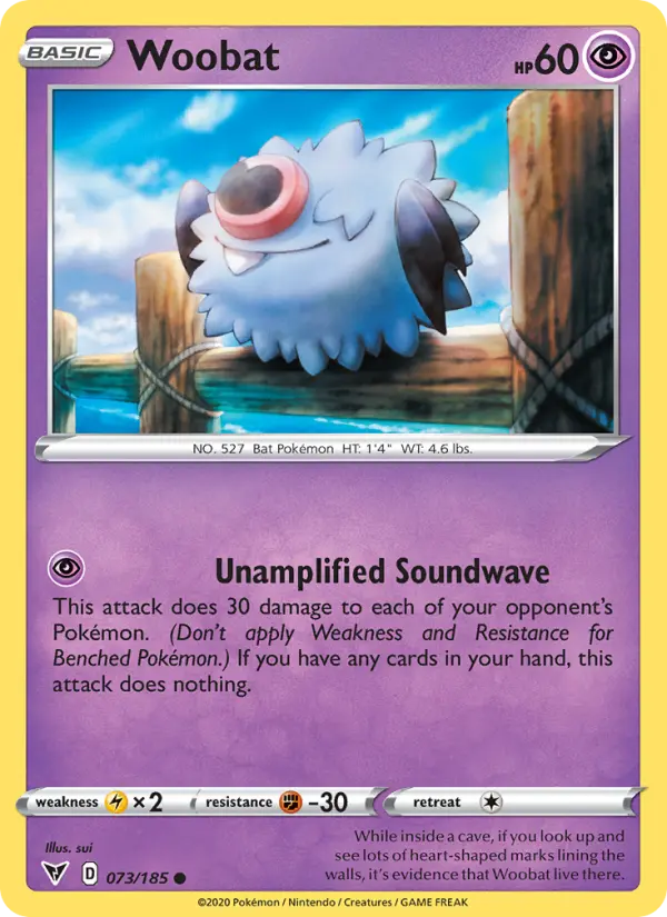Woobat, Pokémon card