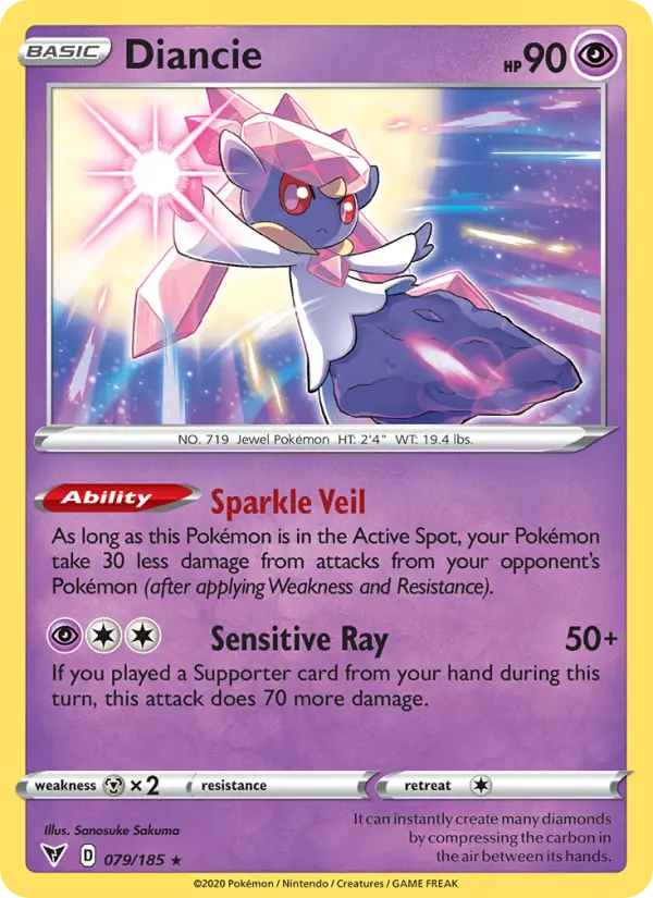 Diancie, Pokémon card