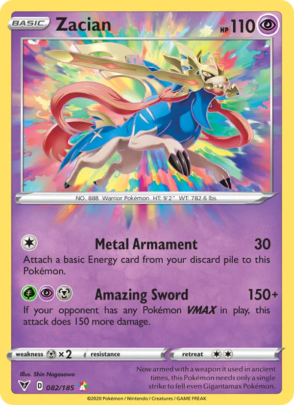 Zacian, Pokémon card