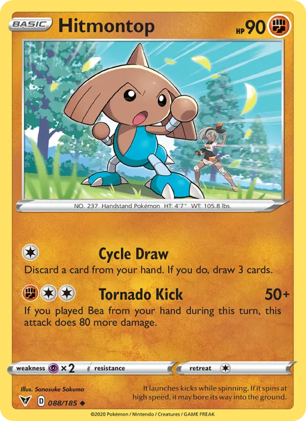 Hitmontop, Pokémon card
