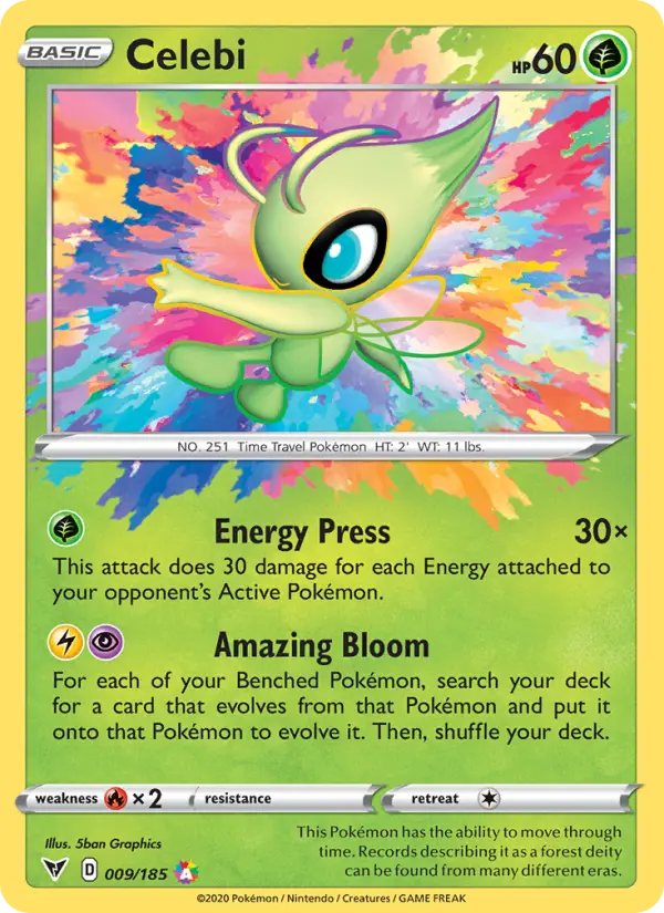 Celebi, Pokémon card
