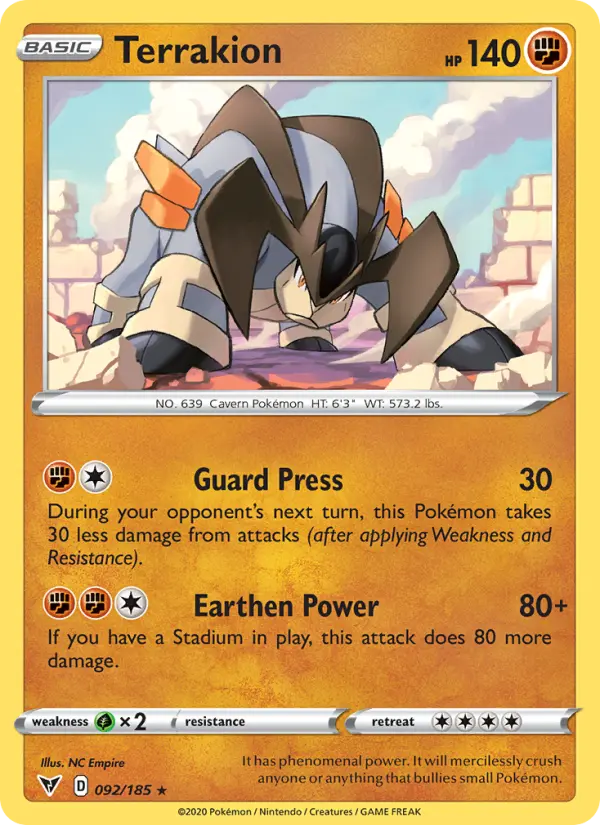 Terrakion, Pokémon card