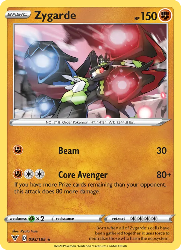 Zygarde, Pokémon card
