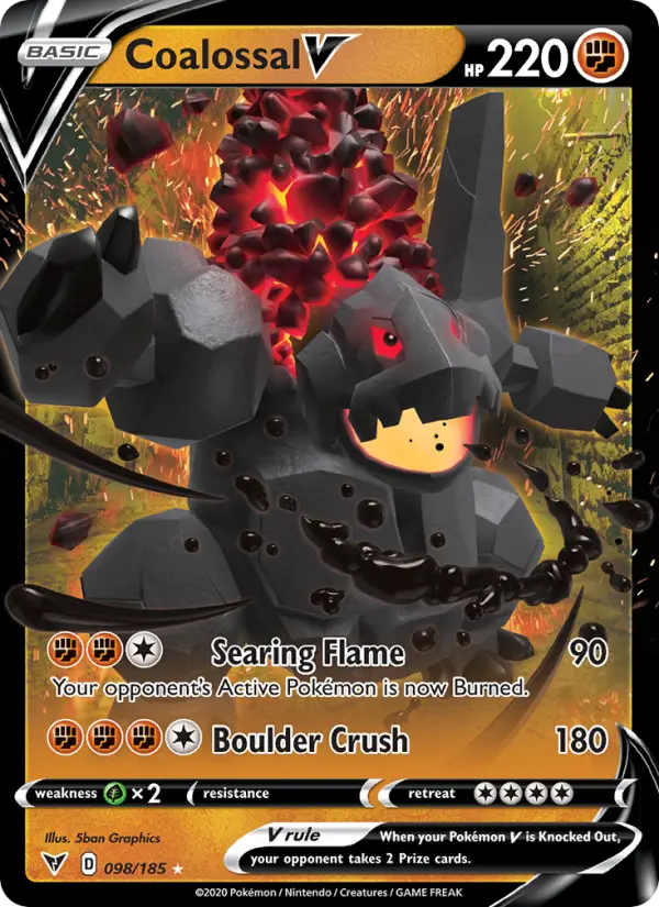 Coalossal V, Pokémon card