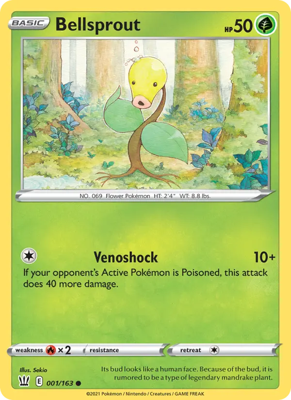 Bellsprout, Pokémon card