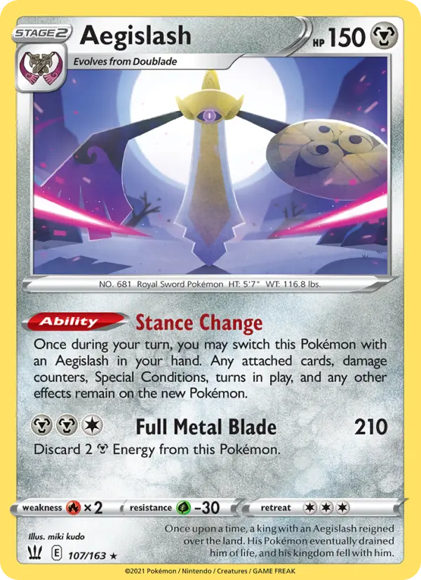Aegislash, Pokémon card