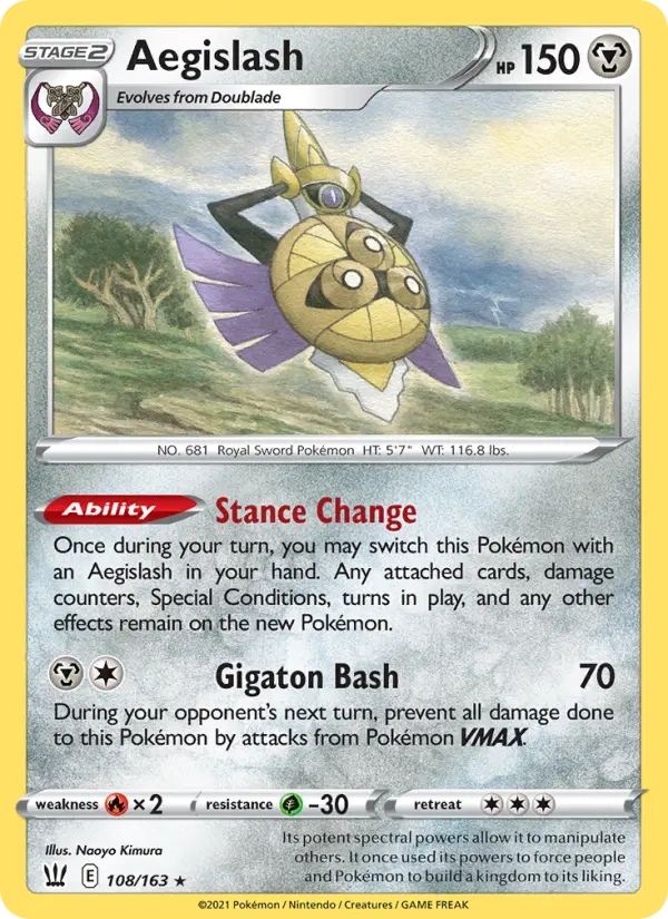 Aegislash, Pokémon card
