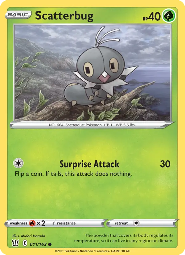 Scatterbug, Pokémon card