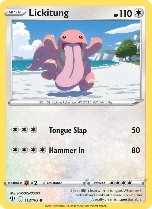 Lickitung, Pokémon card
