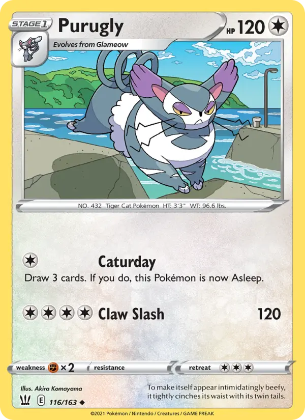 Purugly, Pokémon card