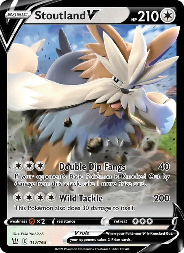 Stoutland V, Pokémon card