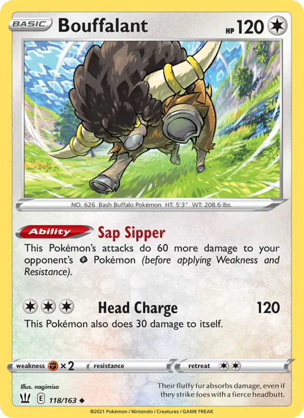 Bouffalant, Pokémon card