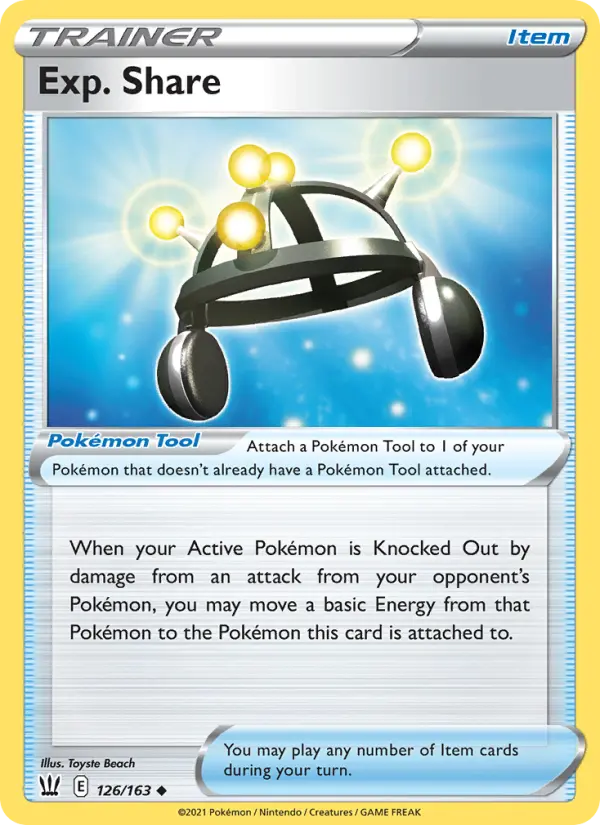 Exp. Share, Pokémon card