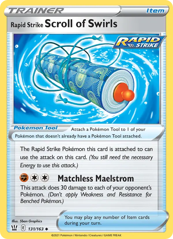 Rapid Strike Scroll of Swirls, Pokémon card