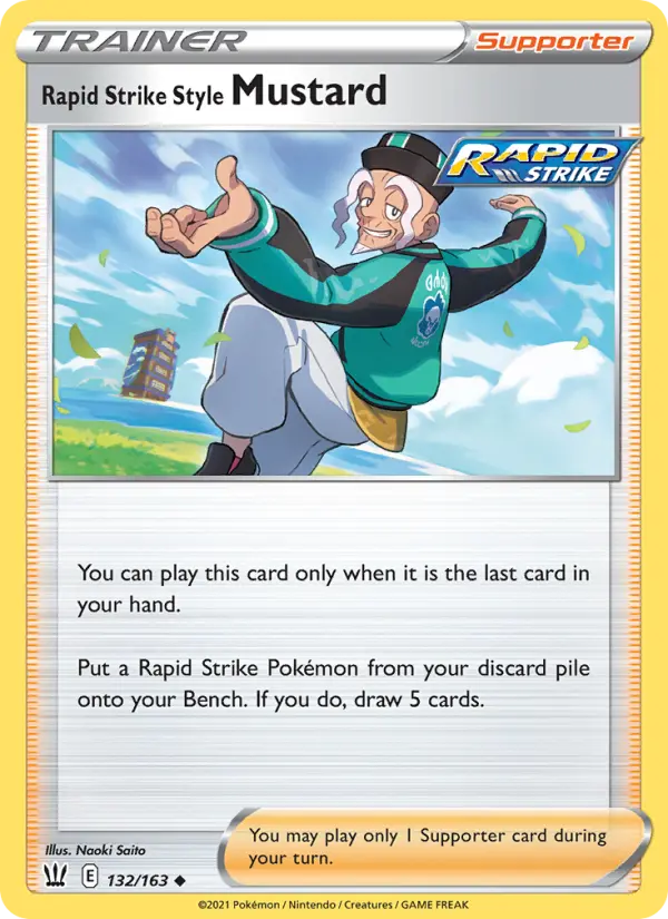 Rapid Strike Style Mustard, Pokémon card
