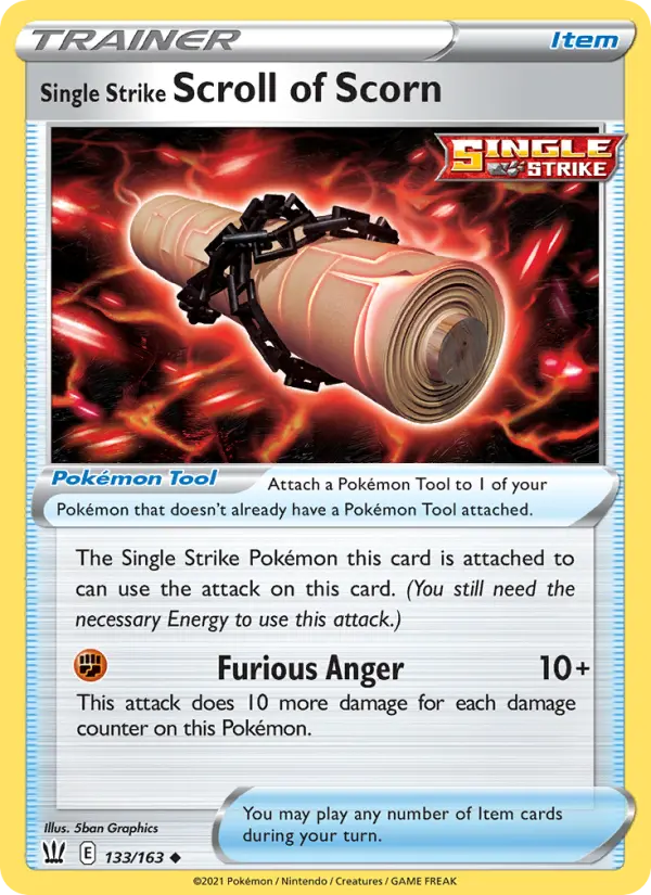 Single Strike Scroll of Scorn, Pokémon card