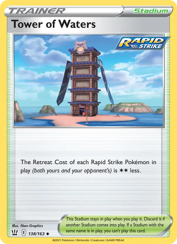 Tower of Waters, Pokémon card