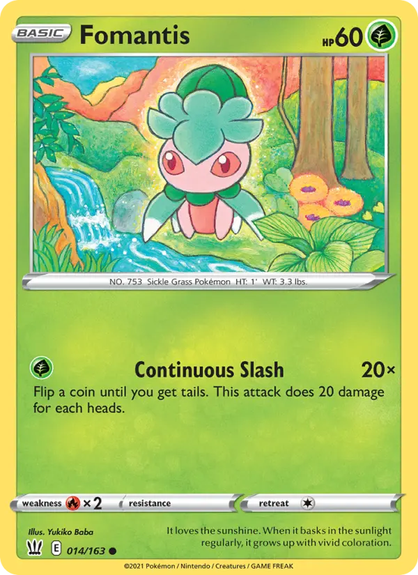 Fomantis, Pokémon card