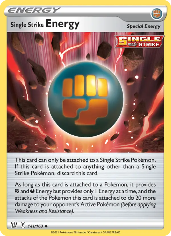 Single Strike Energy, Pokémon card