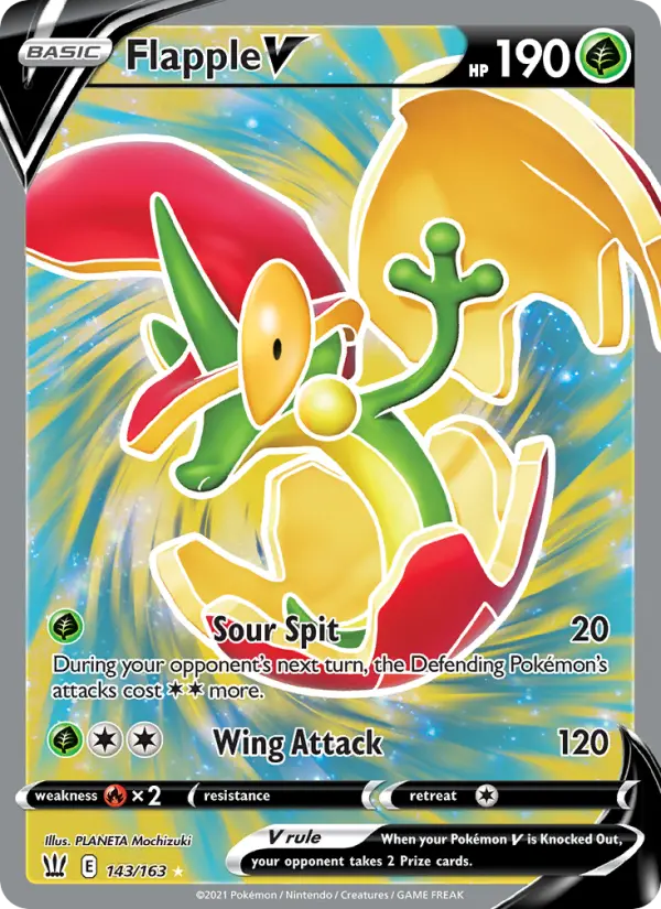 Flapple V, Pokémon card