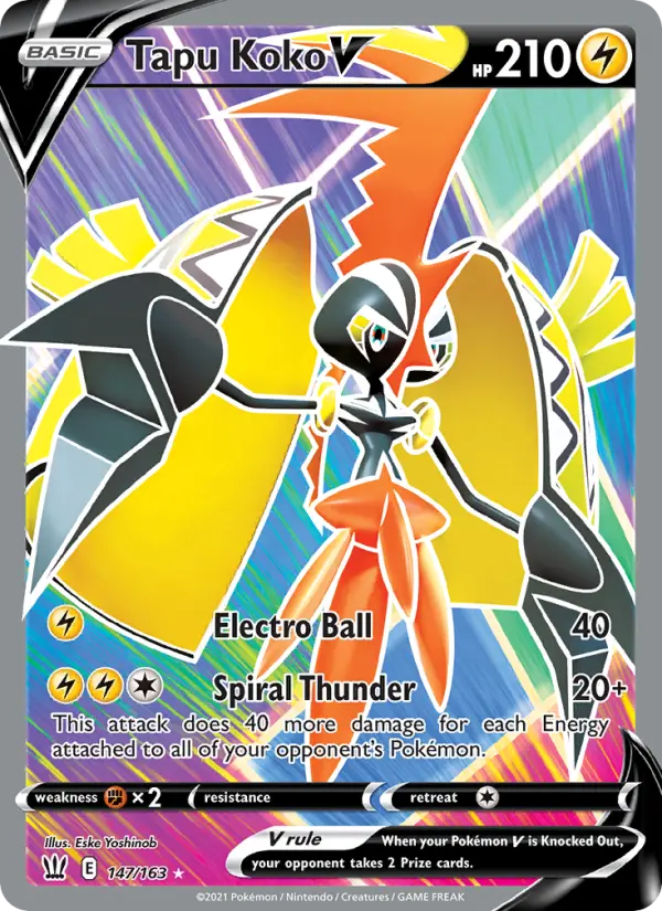 Tapu Koko V, Pokémon card