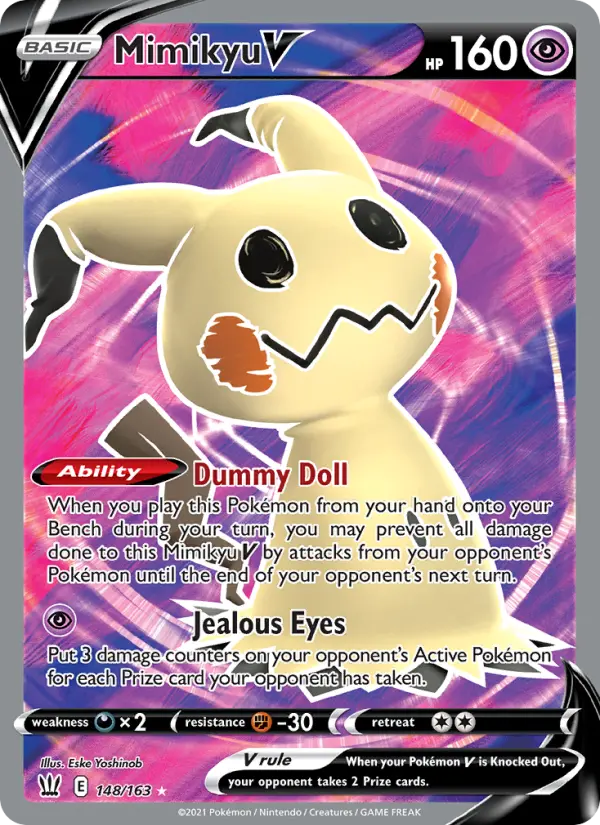 Mimikyu V, Pokémon card