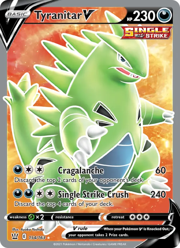 Tyranitar V, Pokémon card