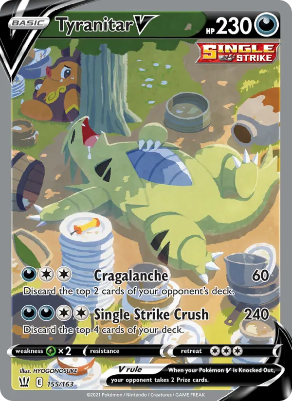 Tyranitar V, Pokémon card
