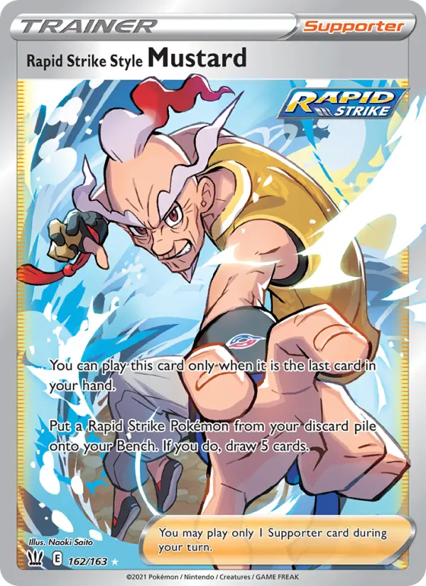 Rapid Strike Style Mustard, Pokémon card