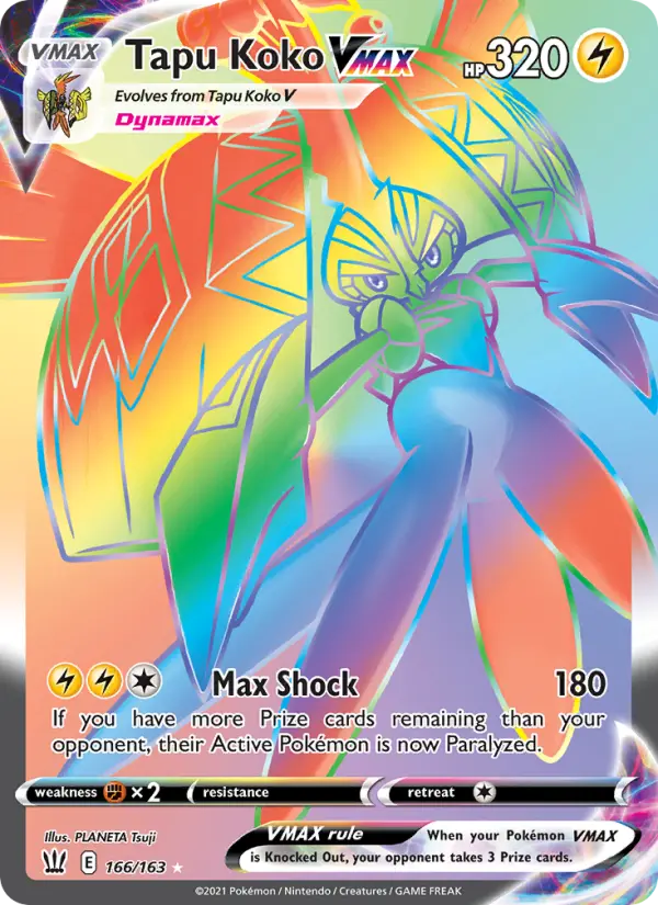 Tapu Koko VMAX, Pokémon card