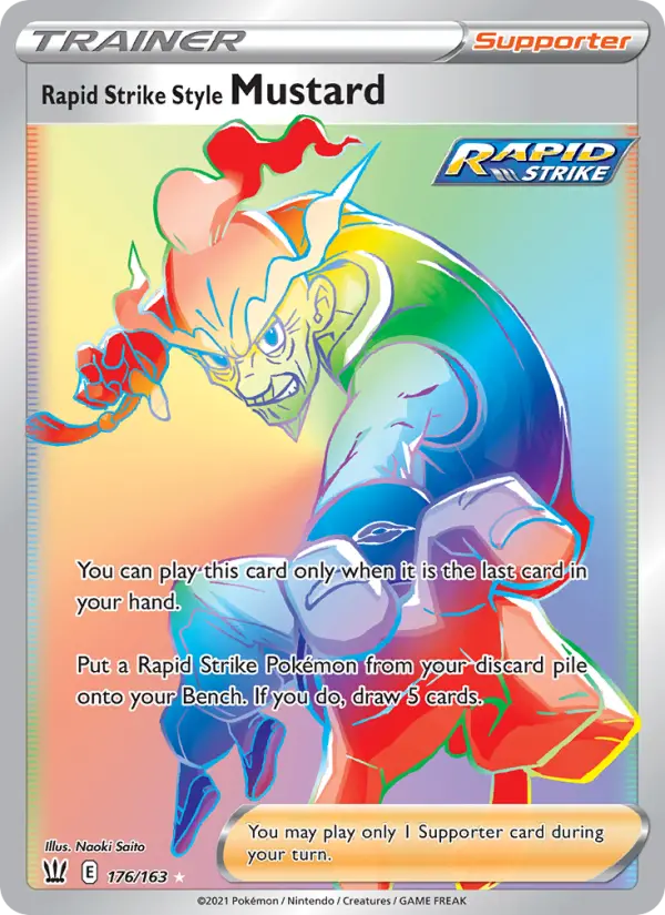 Rapid Strike Style Mustard, Pokémon card