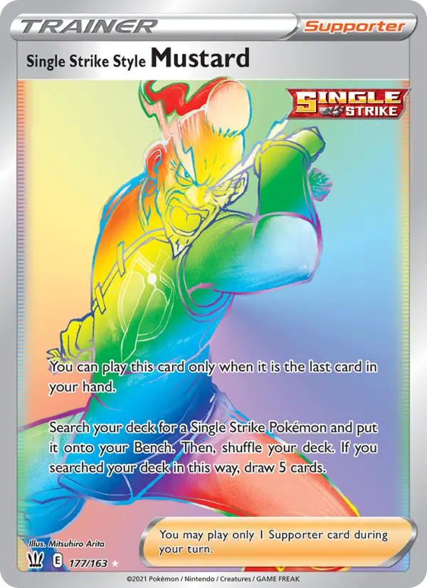 Single Strike Style Mustard, Pokémon card